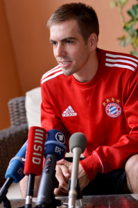Club World Cup - Philip Lahm at the press conference for Bayern Munich on December 21, 2013 -- photo: dpa
