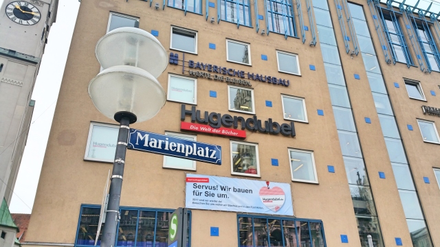  Renovations Begins at Hugendubel on Marienplatz for Summer 2017 Re-opening