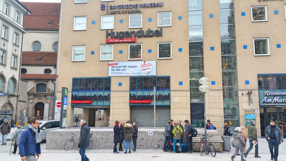 Renovations Begins at Hugendubel on Marienplatz for Summer 2017 Re-opening