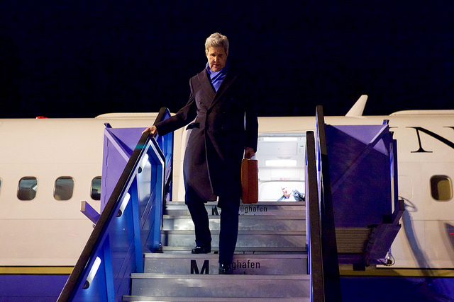 Secretary of State John Kerry Arrives in Munich