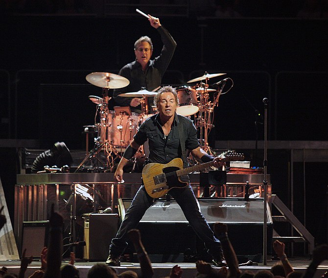 Bruce Springsteen (with Max Weinberg in backgr...