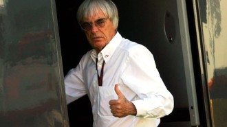 FIA boss Bernie Eccelstone shows thumbs up