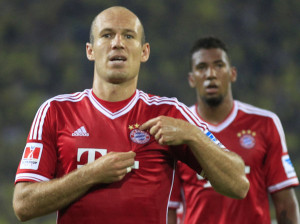 Arjen Robben proved his critics wrong again, but it wasn't enough on the night. Photo: DPA