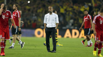 Left flat-footed and confused: Pep Guardiola.
Photo: DPA