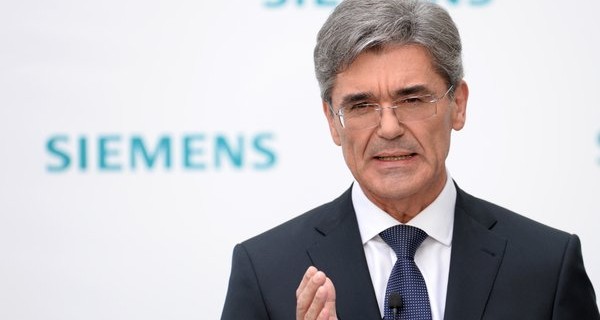 Joe Kaeser at the Siemens Press Conference where his appointment was announced.