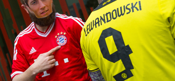 It is believed that the masked man is current Dortmund player Robert Lewandowski. Photo: MARC MUELLER