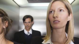 Uncomfortable in the elevator? Here's some help -- photo: dpa