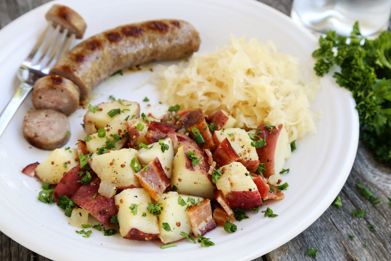 German Potato Salad and Sausage